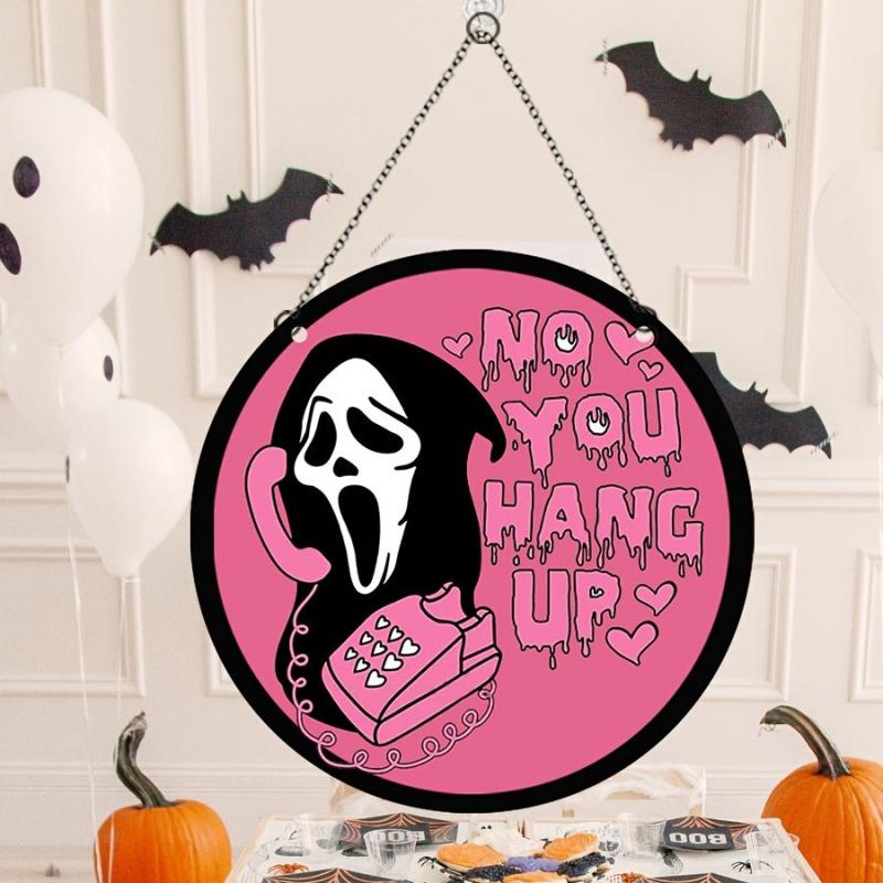 Pink Female Ghost Window Hanging Decoration