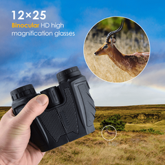 12X25 HD Pocket Waterproof Binoculars