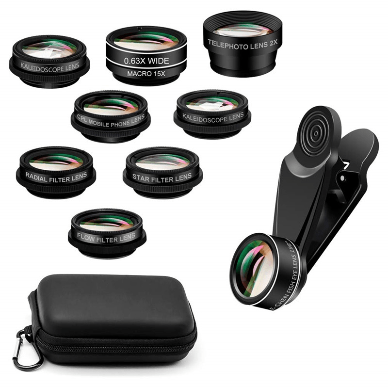 10-in-1 Phone Camera Lens Set Wide Angle Macro Fisheye Lens