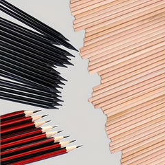 10pcs Classic Red Log Pencils, Ideal for Students, Office & School Prizes