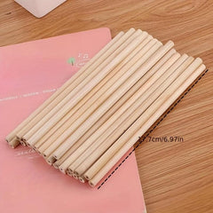 10pcs Classic Red Log Pencils, Ideal for Students, Office & School Prizes