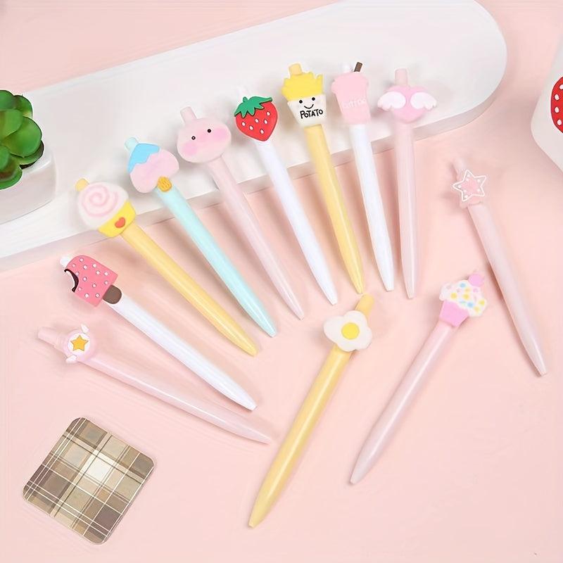 4pcs Cartoon Gel Pens for Students and Office - Holiday Rewards