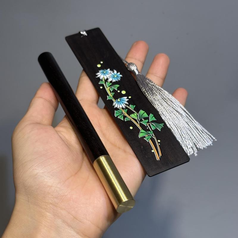 Red Wood Pen and Bookmark Set - Graduation Gift