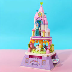 Castle Rotating Garden Music Box
