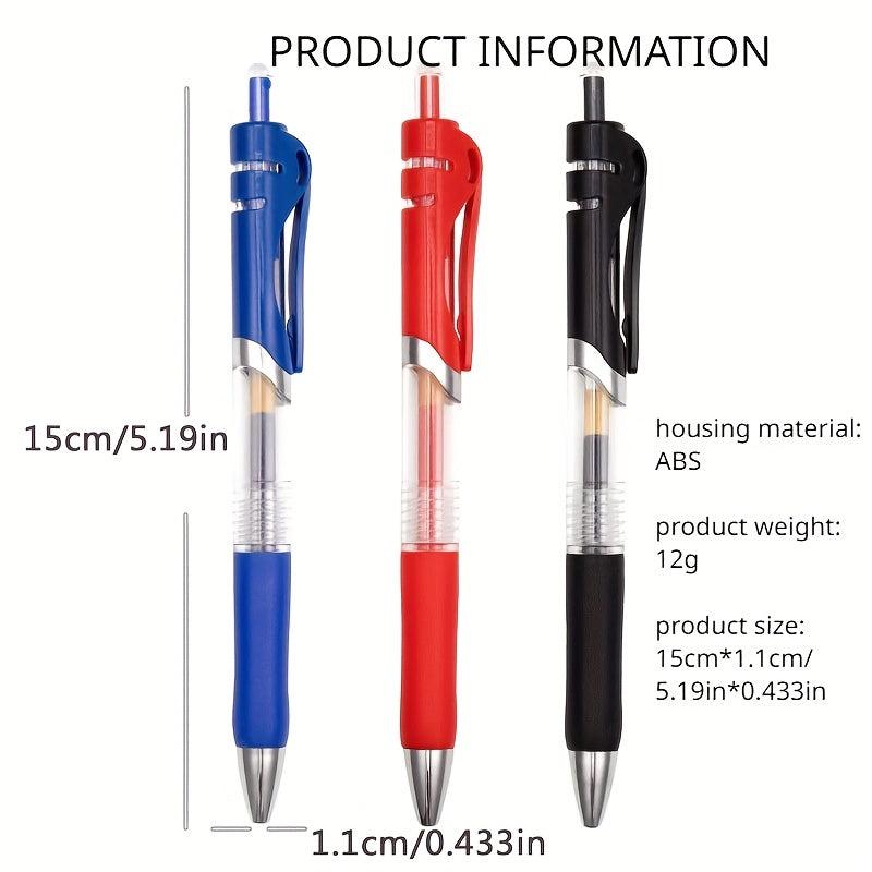 Press Gel Pen 0.5mm Red Refill Ballpoint Business Signature Office Stationery