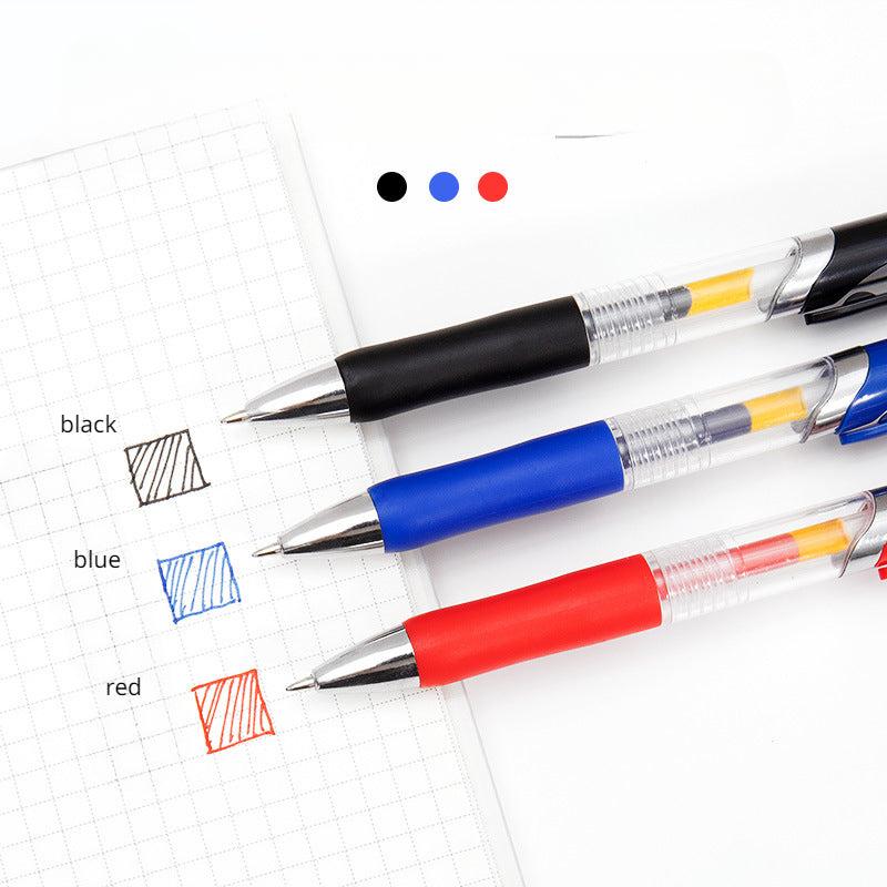 Press Gel Pen 0.5mm Red Refill Ballpoint Business Signature Office Stationery