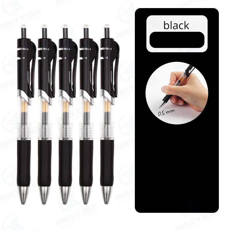 Press Gel Pen 0.5mm Red Refill Ballpoint Business Signature Office Stationery