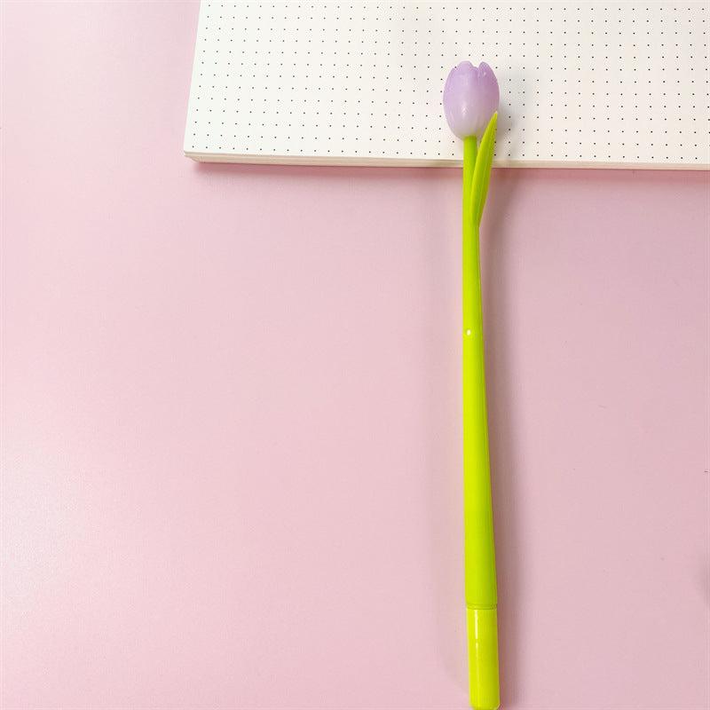 Encounter Tulip Silicone Neutral Pen Small Fresh Office 0.5 Signature Pen