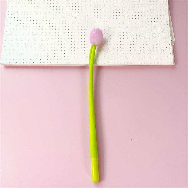 Encounter Tulip Silicone Neutral Pen Small Fresh Office 0.5 Signature Pen