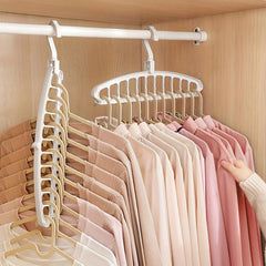 11-Hole Multifunctional Clothes Hanger Drying Rack