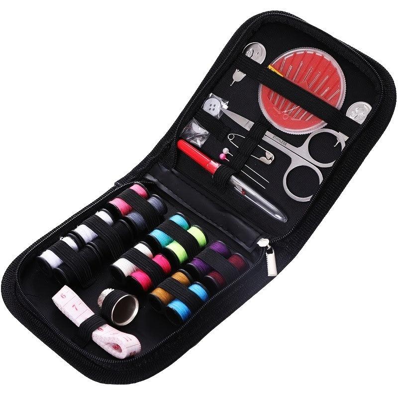 Portable Sewing Kit for Adults Beginners with Scissors, Tape Measure, Needles