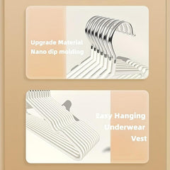 10pcs Pack 16 Inch Stainless Steel Wire Metal Hangers Non Slip Hangers
