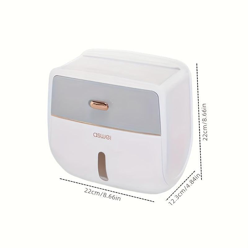 Toilet Roll Holder Double Layer Large Capacity Tissue Storage Box