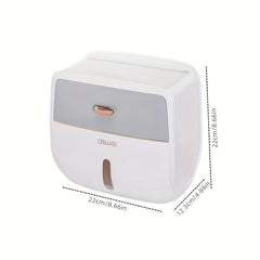 Toilet Roll Holder Double Layer Large Capacity Tissue Storage Box