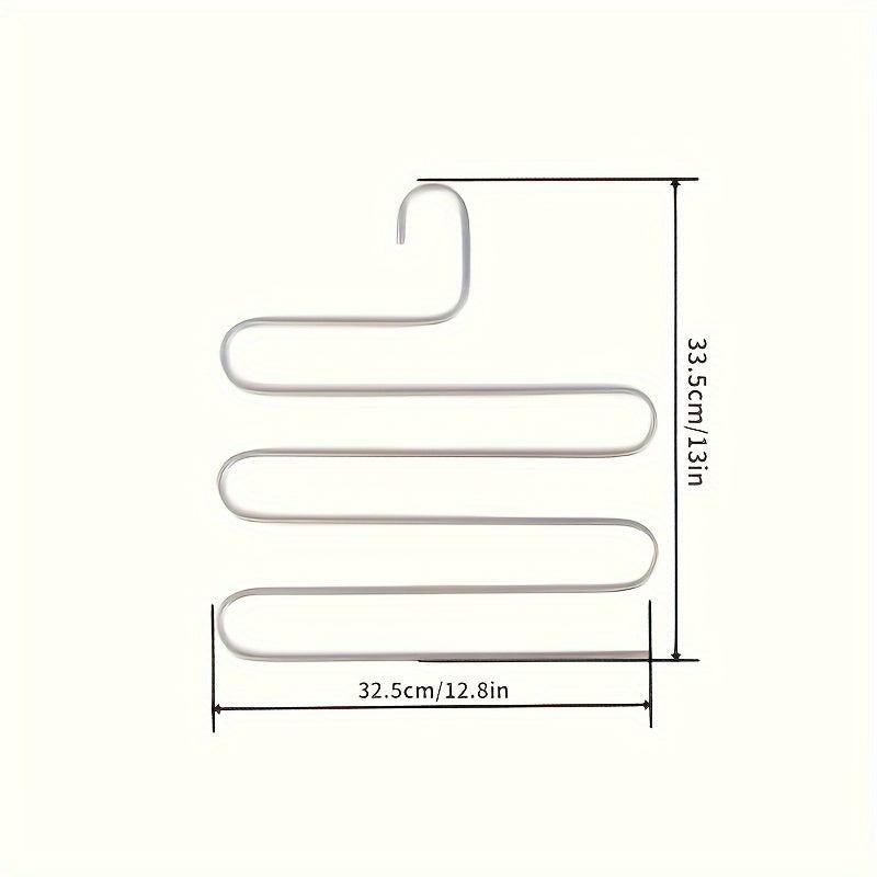 Tier Trouser Rack S-shaped Wardrobe Storage Towel Drying Unit