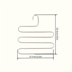 Tier Trouser Rack S-shaped Wardrobe Storage Towel Drying Unit