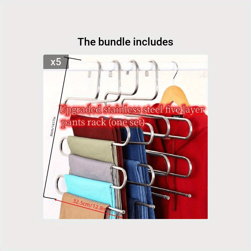 Tier Trouser Rack S-shaped Wardrobe Storage Towel Drying Unit
