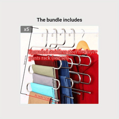 Tier Trouser Rack S-shaped Wardrobe Storage Towel Drying Unit