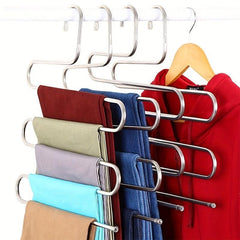 Tier Trouser Rack S-shaped Wardrobe Storage Towel Drying Unit