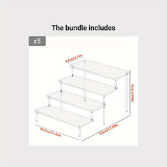 Acrylic Ladder Display Rack - Single Layer - Transparent