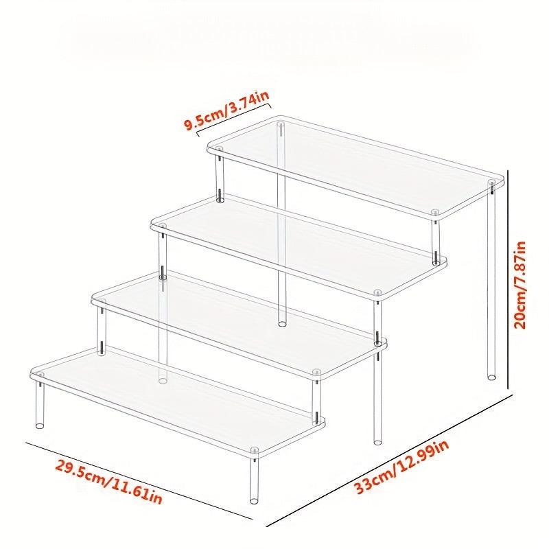 Acrylic Ladder Display Rack - Single Layer - Transparent