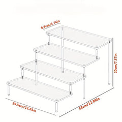 Acrylic Ladder Display Rack - Single Layer - Transparent