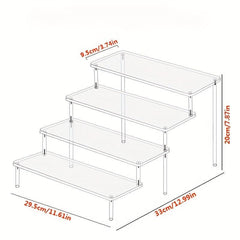 Acrylic Ladder Display Rack - Single Layer - Transparent