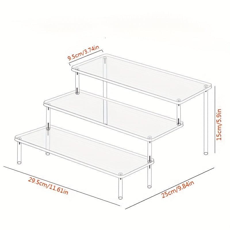 Acrylic Ladder Display Rack - Single Layer - Transparent