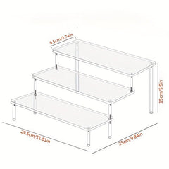 Acrylic Ladder Display Rack - Single Layer - Transparent