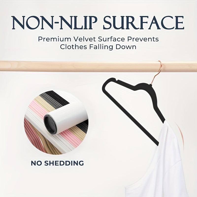 Non-slip Flocking Hanger for Clothes Organization