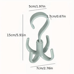 360u00b0 Rotatable 4 Claw Hanger Wardrobe Bag Tie Drying Rack