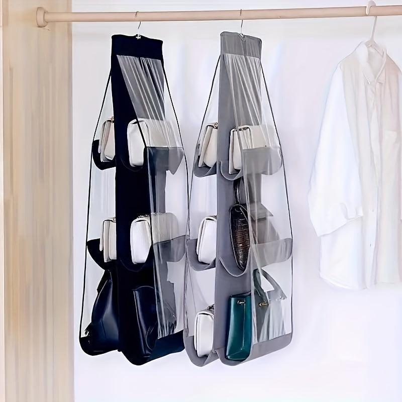8 Pockets Hanging Bag Organizer Closet Wardrobe Storage