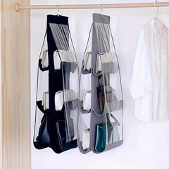 8 Pockets Hanging Bag Organizer Closet Wardrobe Storage