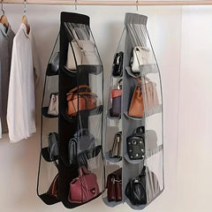8 Pockets Hanging Bag Organizer Closet Wardrobe Storage