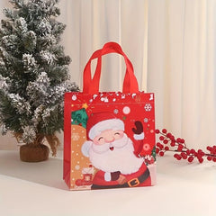 4 Large Christmas Gift Bags Reusable Handles Non-Woven Holiday Party Supplies