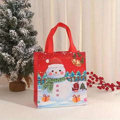 4 Large Christmas Gift Bags Reusable Handles Non-Woven Holiday Party Supplies