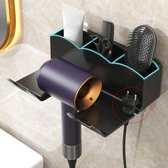 Wall Mounted Hair Dryer Holder No Drilling Easy Install