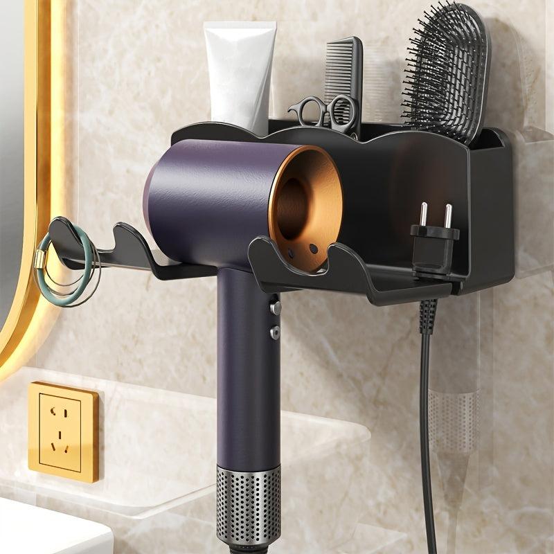 Wall Mounted Hair Dryer Holder No Drilling Easy Install