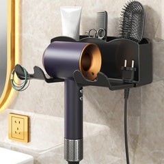 Wall Mounted Hair Dryer Holder No Drilling Easy Install