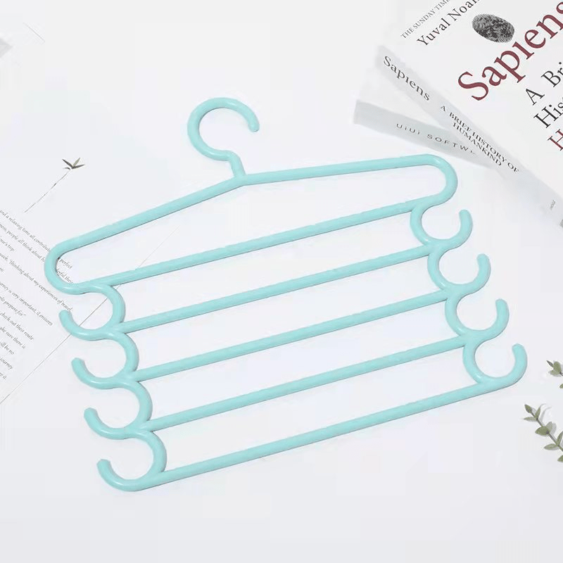 2pcs Trousers Hangers Closet Storage Organizers 5 Layers