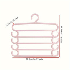 2pcs Trousers Hangers Closet Storage Organizers 5 Layers