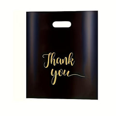 100pcs Reusable Plastic Shopping Bags Thank You Parties Stores Boutiques