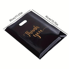 100pcs Reusable Plastic Shopping Bags Thank You Parties Stores Boutiques