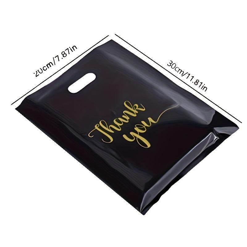 100pcs Reusable Plastic Shopping Bags for Thank You Parties & Boutique