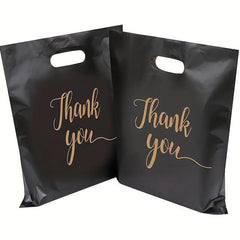 100pcs Reusable Plastic Shopping Bags for Thank You Parties & Boutique