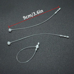 1000pcs Plastic Fastener Hang Tag Clear Snap Lock Pin Security Loop