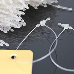 1000pcs Plastic Fastener Hang Tag Clear Snap Lock Pin Security Loop