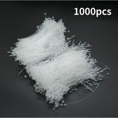 1000pcs Plastic Fastener Hang Tag Clear Snap Lock Pin Security Loop