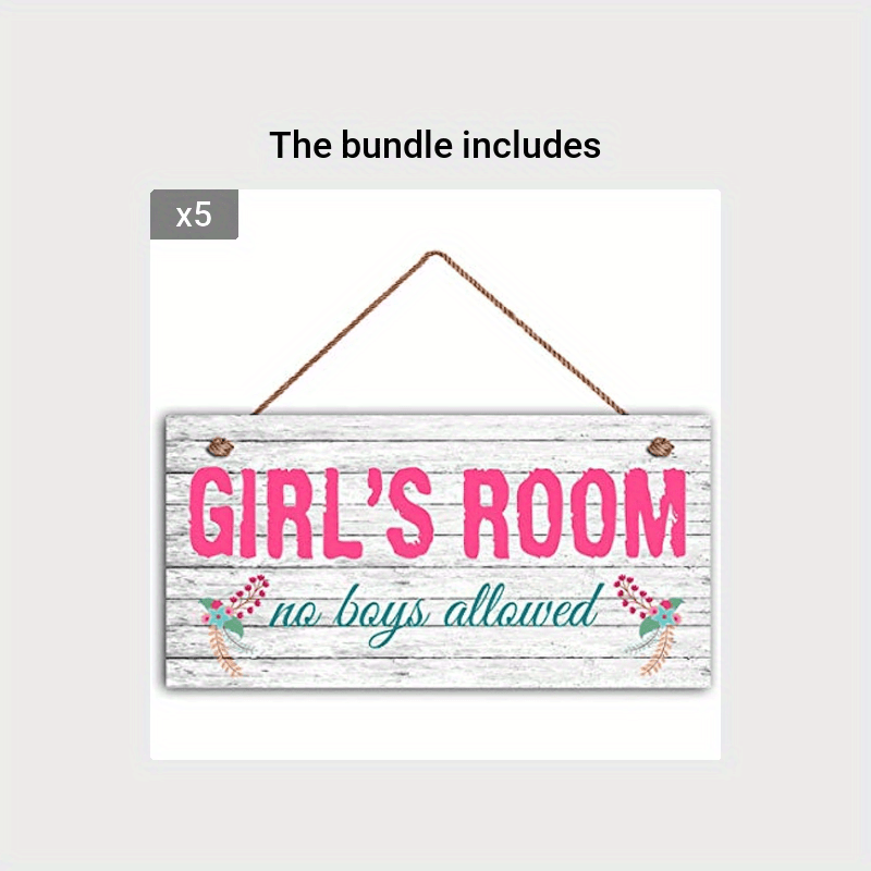 No Boys Allowed Sign - Girl Power Room Decor