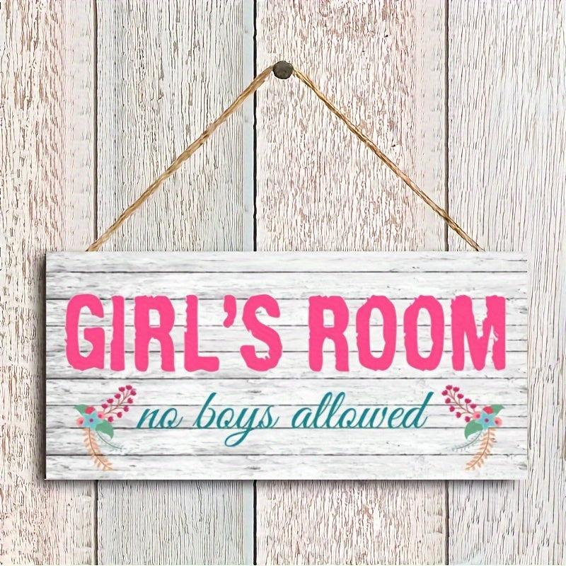 No Boys Allowed Sign - Girl Power Room Decor